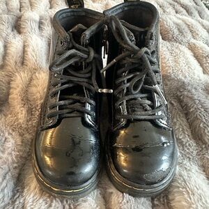 Dr. Martens Shiny Black Kids Boots